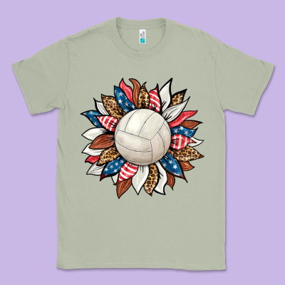 Volleyball Sunflower Classic Tee Designed By Hra Design Shop