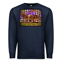 Navy happy mardi gras y'all cow Premium Sweatshirt - Jasminsmagicworld