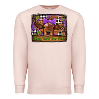 Pale Pink happy mardi gras y'all cow Premium Sweatshirt - Jasminsmagicworld