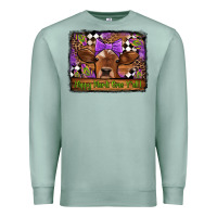 Seafoam happy mardi gras y'all cow Premium Sweatshirt - Jasminsmagicworld