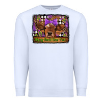 White happy mardi gras y'all cow Premium Sweatshirt - Jasminsmagicworld