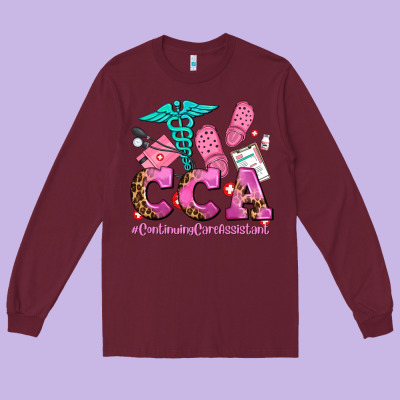 Cca  Continuing Care Assistant With Crocs Long Sleeve Tee Designed By Adodesignshop