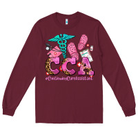 Burgundy cca  continuing care assistant with crocs Long Sleeve Tee - AdoDesignShop