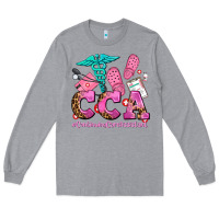 Heather Grey cca  continuing care assistant with crocs Long Sleeve Tee - AdoDesignShop