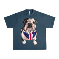 Midnight Navy english bulldog Urban Heavy Tee - RanaPortraitStore