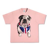 Salmon english bulldog Urban Heavy Tee - RanaPortraitStore