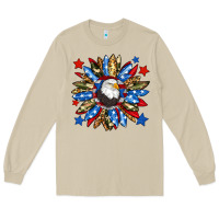 Mushroom American flag sunflower Long Sleeve Tee - Neo Western