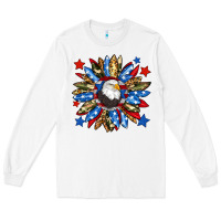 American Flag Sunflower Long Sleeve Tee | Teevron
