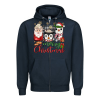 Navy merry Christmas coffee Zipper Hoodie - JahusDesignShop