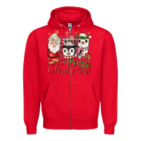 Red merry Christmas coffee Zipper Hoodie - JahusDesignShop