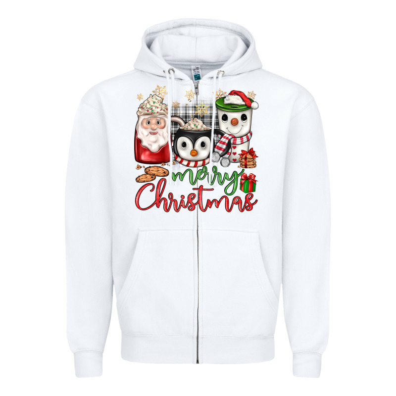 Merry Christmas Coffee Zipper Hoodie by JahusDesignShop | Teevron
