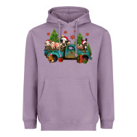 Lavender christmas farm animals truck Heavyweight Hoodie - Jasminsmagicworld