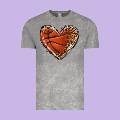 Vintage Tee basketball heart