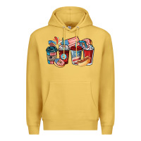 Antique Gold 4th of july coffee cups Premium Hoodie - NancyCooperArtShop