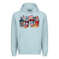 Blue Mist 4th of july coffee cups Premium Hoodie - NancyCooperArtShop