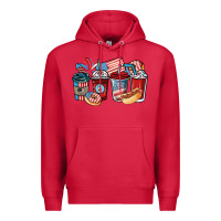 Cardinal 4th of july coffee cups Premium Hoodie - NancyCooperArtShop