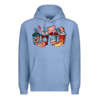 Colony Blue 4th of july coffee cups Premium Hoodie - NancyCooperArtShop