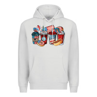 Dove Grey 4th of july coffee cups Premium Hoodie - NancyCooperArtShop