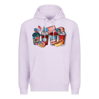 Lilac 4th of july coffee cups Premium Hoodie - NancyCooperArtShop