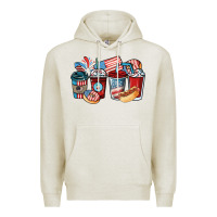 Oatmeal Heather 4th of july coffee cups Premium Hoodie - NancyCooperArtShop
