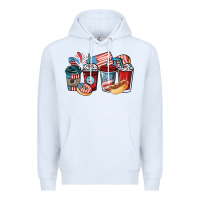 White 4th of july coffee cups Premium Hoodie - NancyCooperArtShop