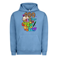 Pigment Pebble Blue 100 days of cray cray Urban Hoodie - LillyAllenDesigns
