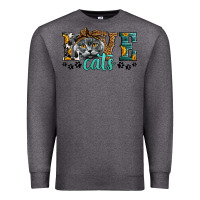 Charcoal Heather love cats scottish fold Premium Sweatshirt - LillyAllenDesigns