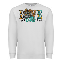 Dove Grey love cats scottish fold Premium Sweatshirt - LillyAllenDesigns