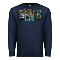 Navy love cats scottish fold Premium Sweatshirt - LillyAllenDesigns