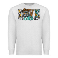 Oatmeal Heather love cats scottish fold Premium Sweatshirt - LillyAllenDesigns