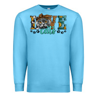 Ocean Blue love cats scottish fold Premium Sweatshirt - LillyAllenDesigns