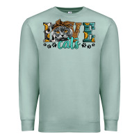 Seafoam love cats scottish fold Premium Sweatshirt - LillyAllenDesigns