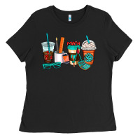 Black math teacher coffee cups Ladies Tee - AdoDesignShop