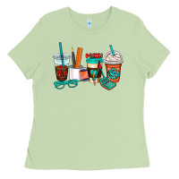 Matcha math teacher coffee cups Ladies Tee - AdoDesignShop