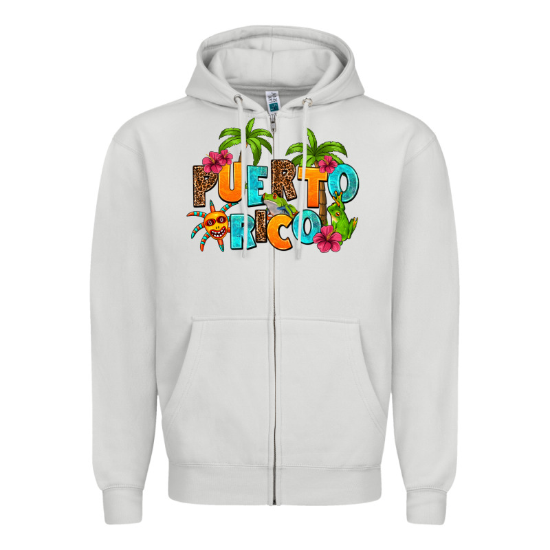 Puerto Rico Zipper Hoodie by AdoDesignShop | Teevron