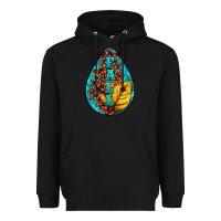 Black Fall Teardrop Heavyweight Hoodie - LillyAllenDesigns