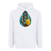 White Fall Teardrop Heavyweight Hoodie - LillyAllenDesigns