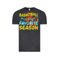 Vintage Black basketball is my favorite season Vintage Tee - texasbilliewilder