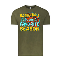 Vintage Olive basketball is my favorite season Vintage Tee - texasbilliewilder