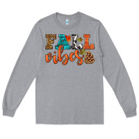 Heather Grey fall vibes Long Sleeve Tee - HRA Design Shop