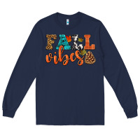 Navy fall vibes Long Sleeve Tee - HRA Design Shop
