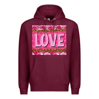Burgundy love valentines day Premium Hoodie - NancyCooperArtShop