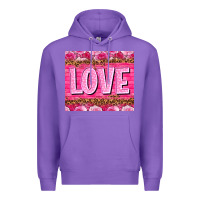 Purple love valentines day Premium Hoodie - NancyCooperArtShop
