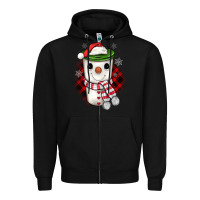 Black Christmas snowman coffee Zipper Hoodie - JahusDesignShop