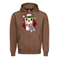 Chestnut Christmas snowman coffee Zipper Hoodie - JahusDesignShop