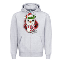 Heather Grey Christmas snowman coffee Zipper Hoodie - JahusDesignShop