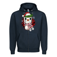 Navy Christmas snowman coffee Zipper Hoodie - JahusDesignShop
