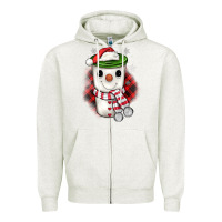 Oatmeal Heather Christmas snowman coffee Zipper Hoodie - JahusDesignShop