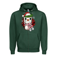 Sports Green Christmas snowman coffee Zipper Hoodie - JahusDesignShop