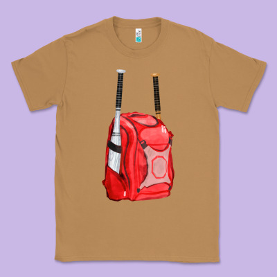 Red Bat Backpack Fa Element Classic Tee Designed By Fadigitalartstudio